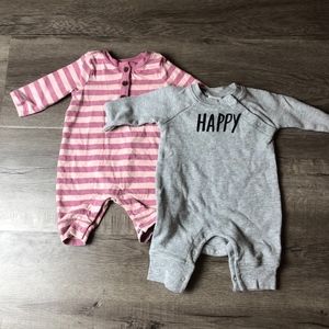 Gymboree Newborn Girls Long Sleeve Romper